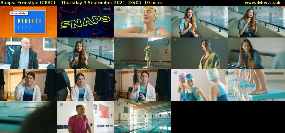 Snaps: Freestyle (CBBC) Thursday 9 September 2021 20:05 - 20:15