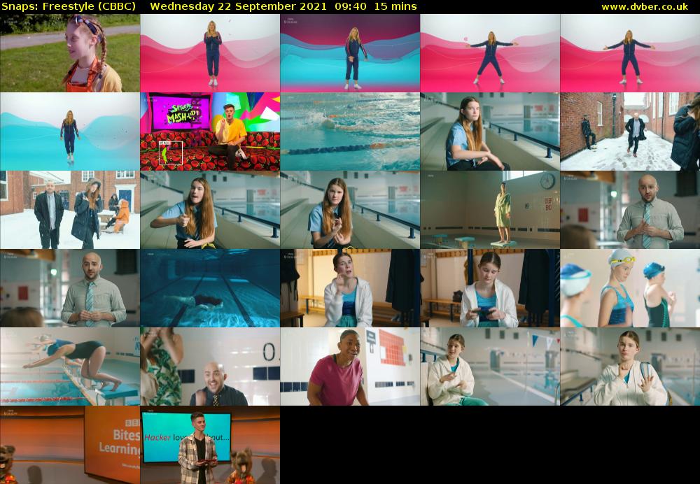 Snaps: Freestyle (CBBC) Wednesday 22 September 2021 09:40 - 09:55