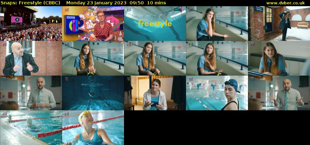 Snaps: Freestyle (CBBC) Monday 23 January 2023 09:50 - 10:00