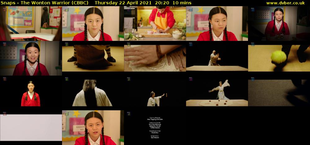 Snaps - The Wonton Warrior (CBBC) Thursday 22 April 2021 20:20 - 20:30