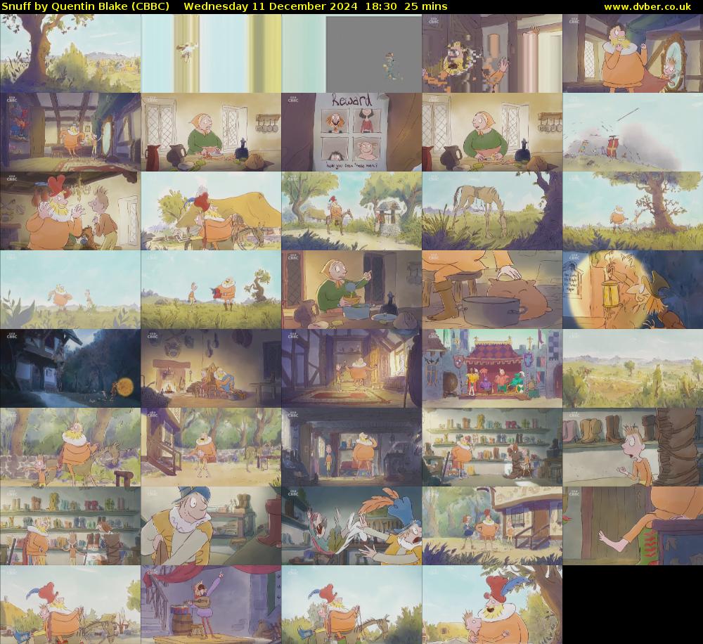 Snuff by Quentin Blake (CBBC) Wednesday 11 December 2024 18:30 - 18:55
