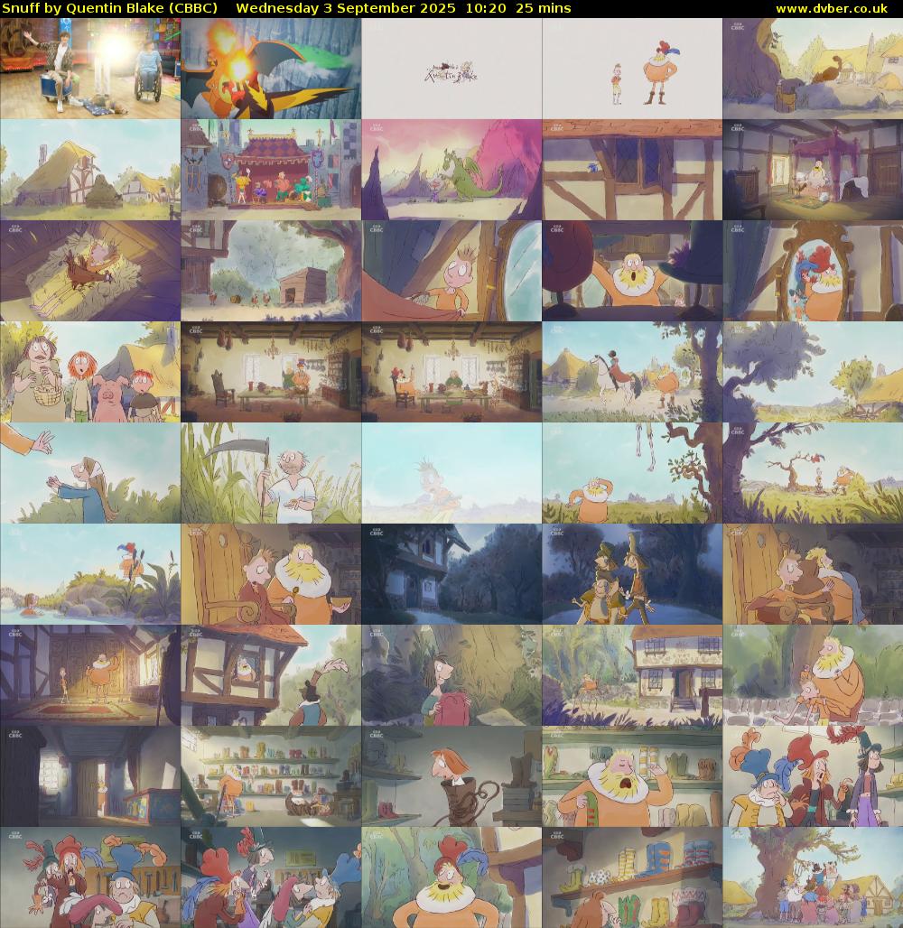 Snuff by Quentin Blake (CBBC) Wednesday 3 September 2025 10:20 - 10:45