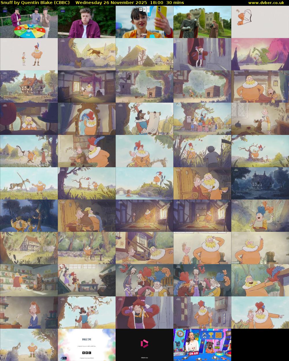 Snuff by Quentin Blake (CBBC) Wednesday 26 November 2025 18:00 - 18:30