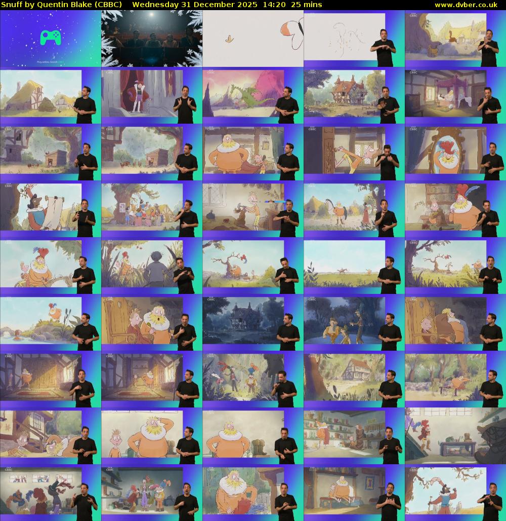 Snuff by Quentin Blake (CBBC) Wednesday 31 December 2025 14:20 - 14:45