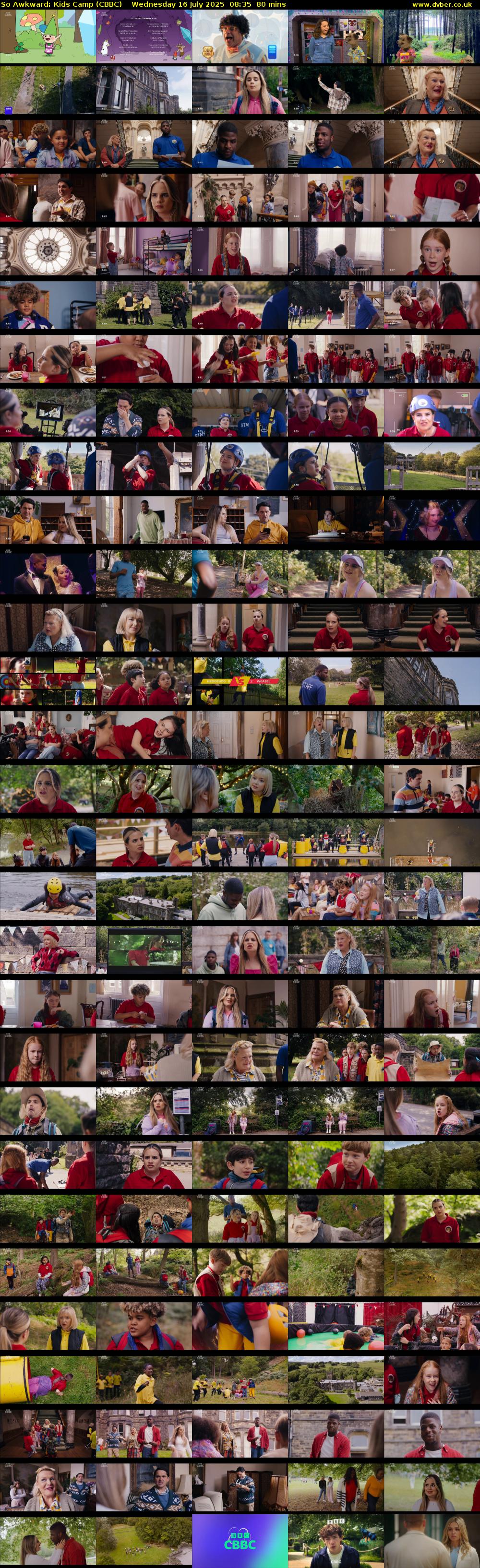 So Awkward: Kids Camp (CBBC) Wednesday 16 July 2025 08:35 - 09:55