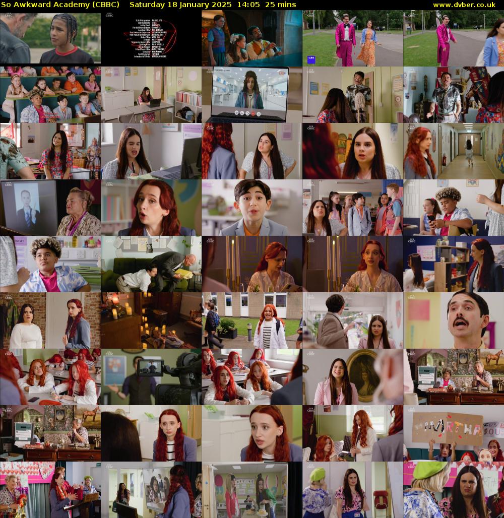 So Awkward Academy (CBBC) Saturday 18 January 2025 14:05 - 14:30