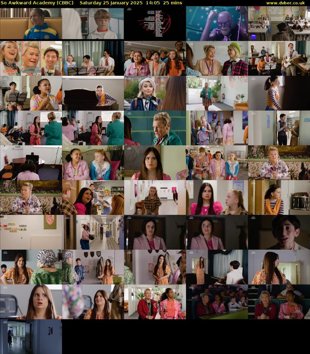 So Awkward Academy (CBBC) Saturday 25 January 2025 14:05 - 14:30