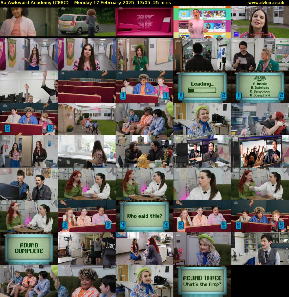 So Awkward Academy (CBBC) Monday 17 February 2025 13:05 - 13:30