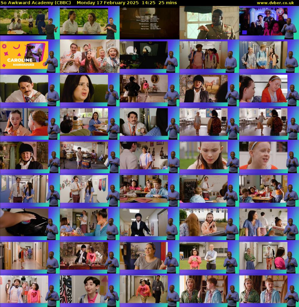So Awkward Academy (CBBC) Monday 17 February 2025 14:25 - 14:50