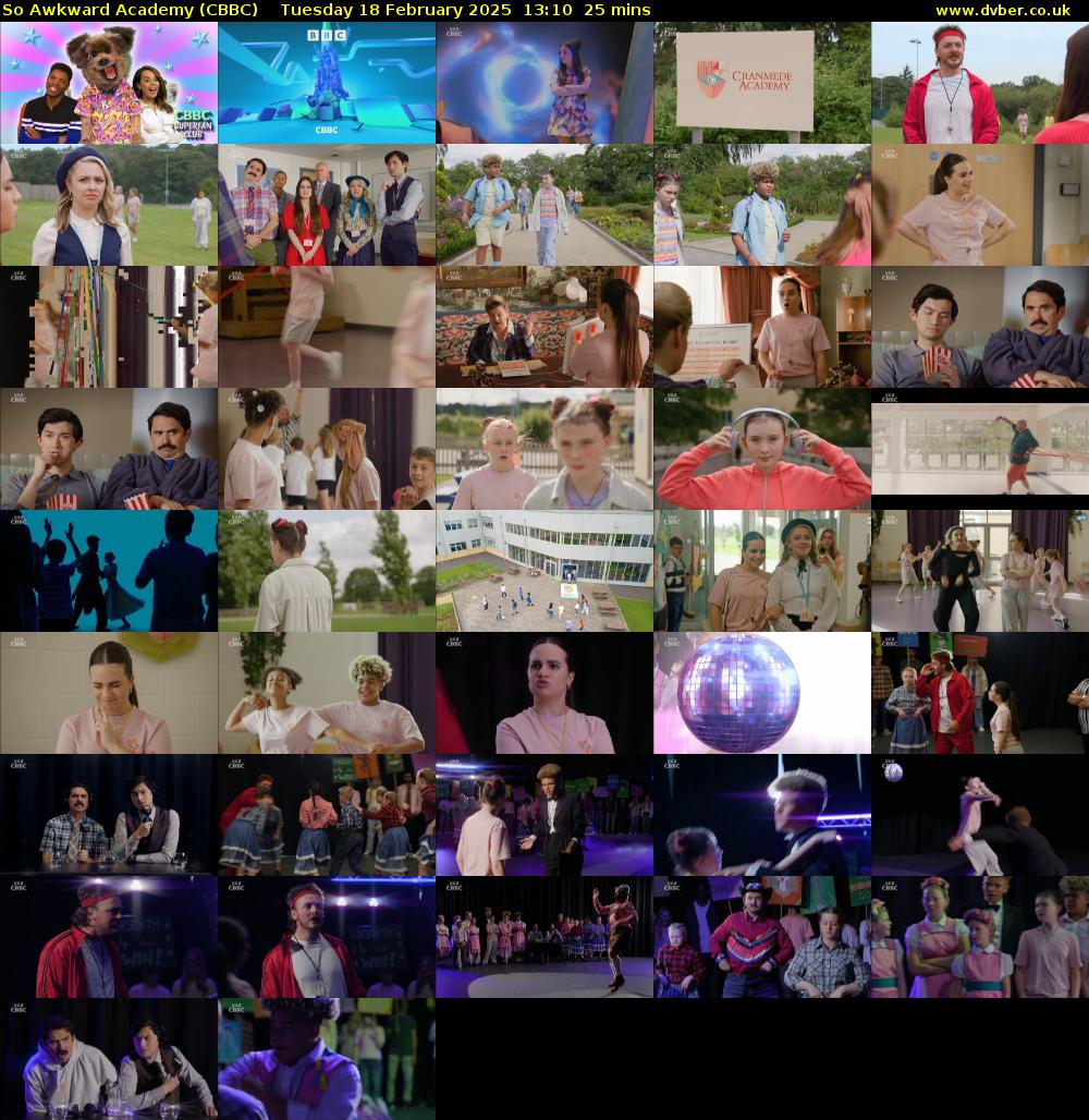 So Awkward Academy (CBBC) Tuesday 18 February 2025 13:10 - 13:35