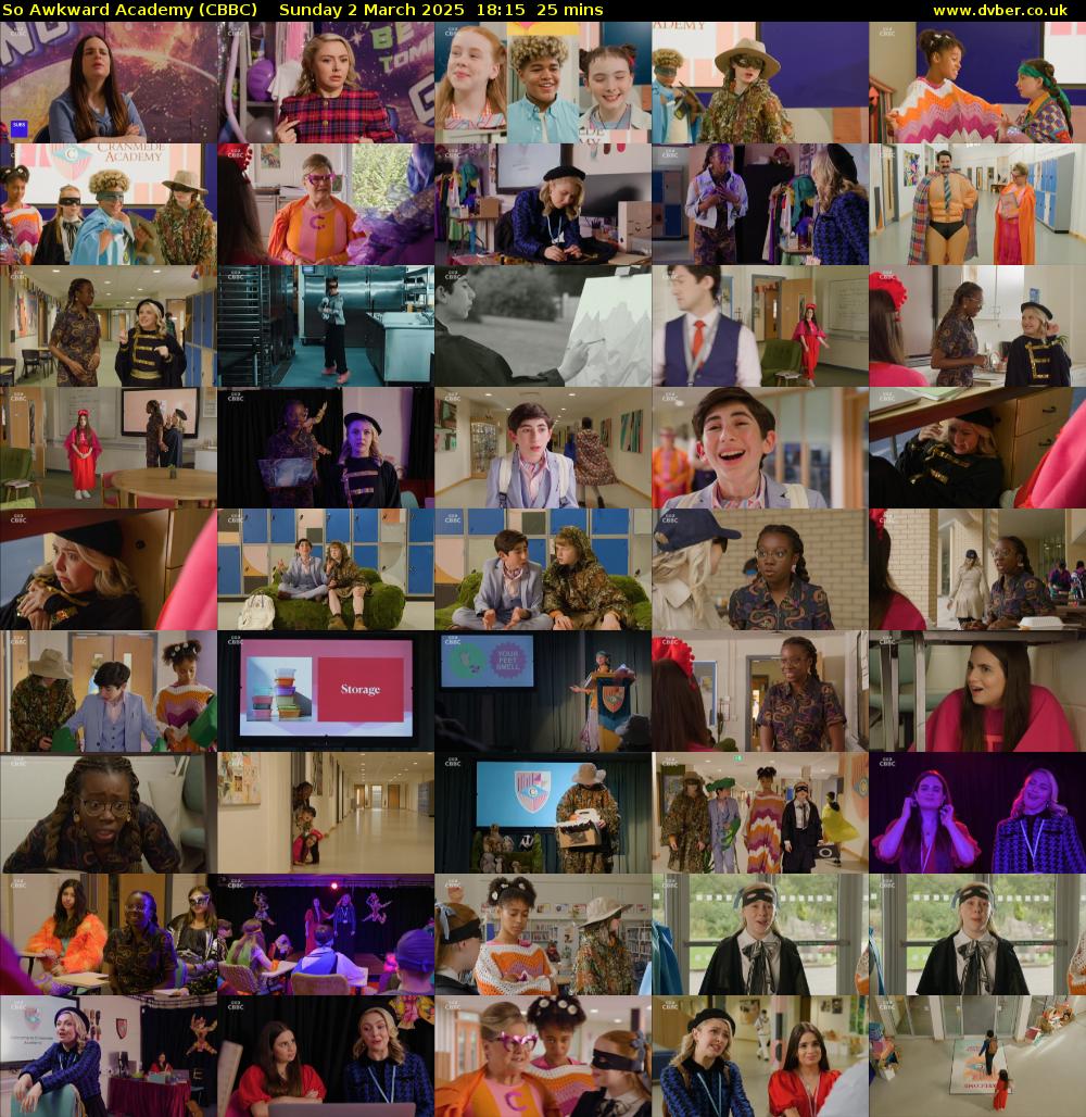 So Awkward Academy (CBBC) Sunday 2 March 2025 18:15 - 18:40