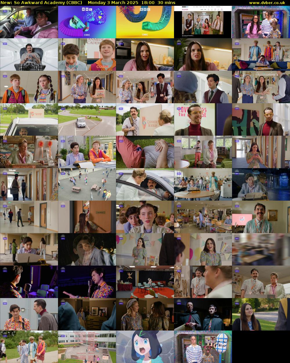 So Awkward Academy (CBBC) Monday 3 March 2025 18:00 - 18:30