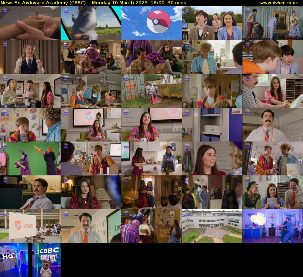 So Awkward Academy (CBBC) Monday 10 March 2025 18:00 - 18:30