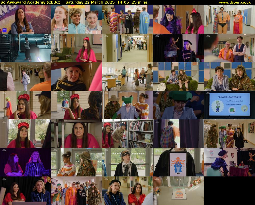 So Awkward Academy (CBBC) Saturday 22 March 2025 14:05 - 14:30