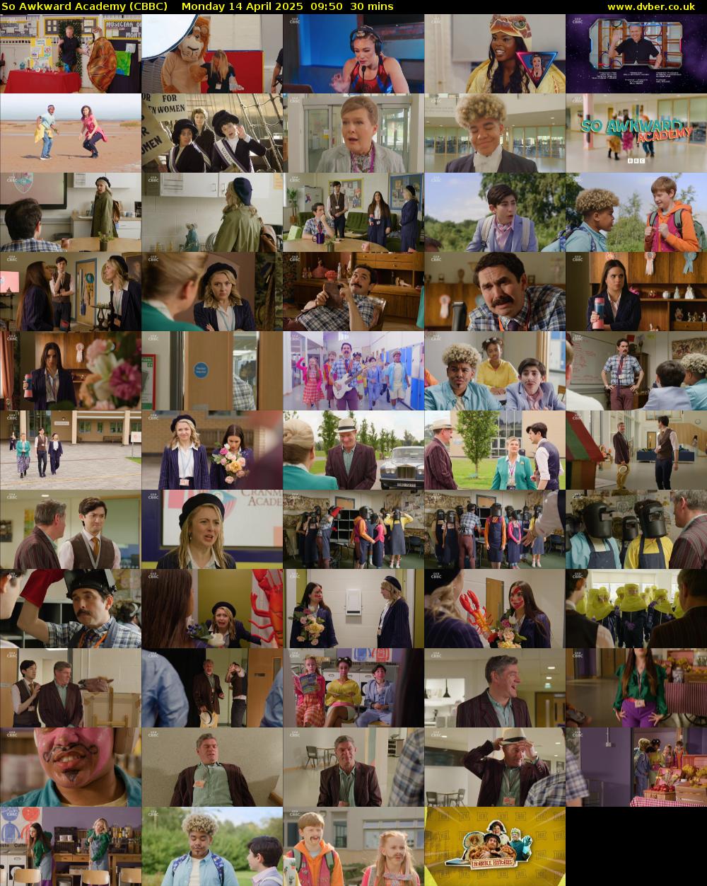 So Awkward Academy (CBBC) Monday 14 April 2025 09:50 - 10:20