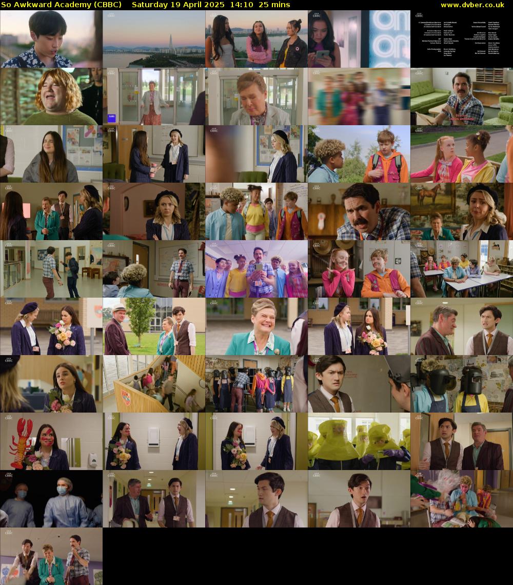 So Awkward Academy (CBBC) Saturday 19 April 2025 14:10 - 14:35