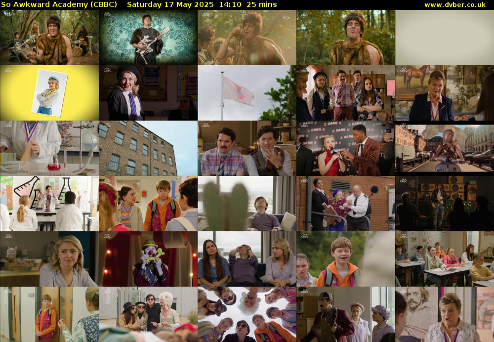 So Awkward Academy (CBBC) Saturday 17 May 2025 14:10 - 14:35