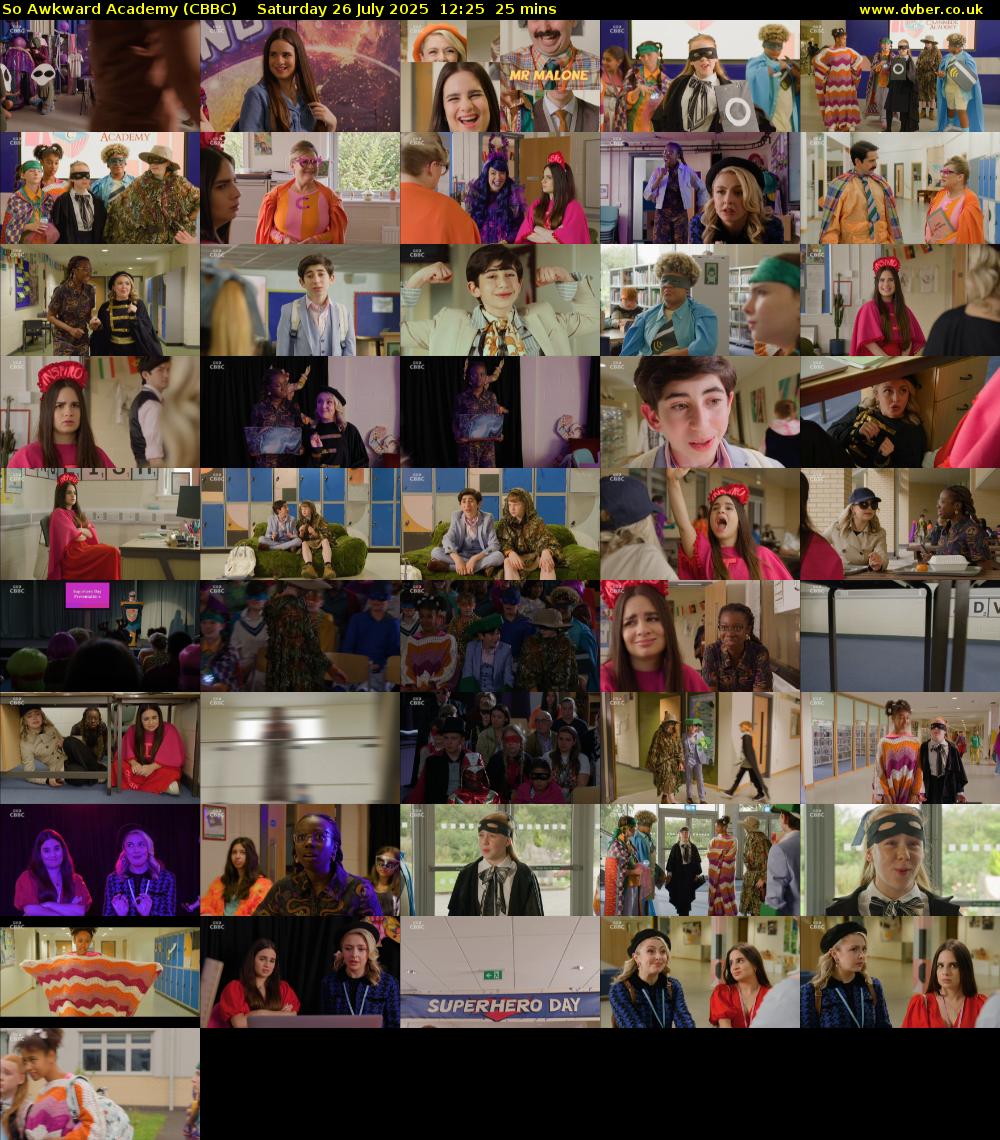 So Awkward Academy (CBBC) Saturday 26 July 2025 12:25 - 12:50