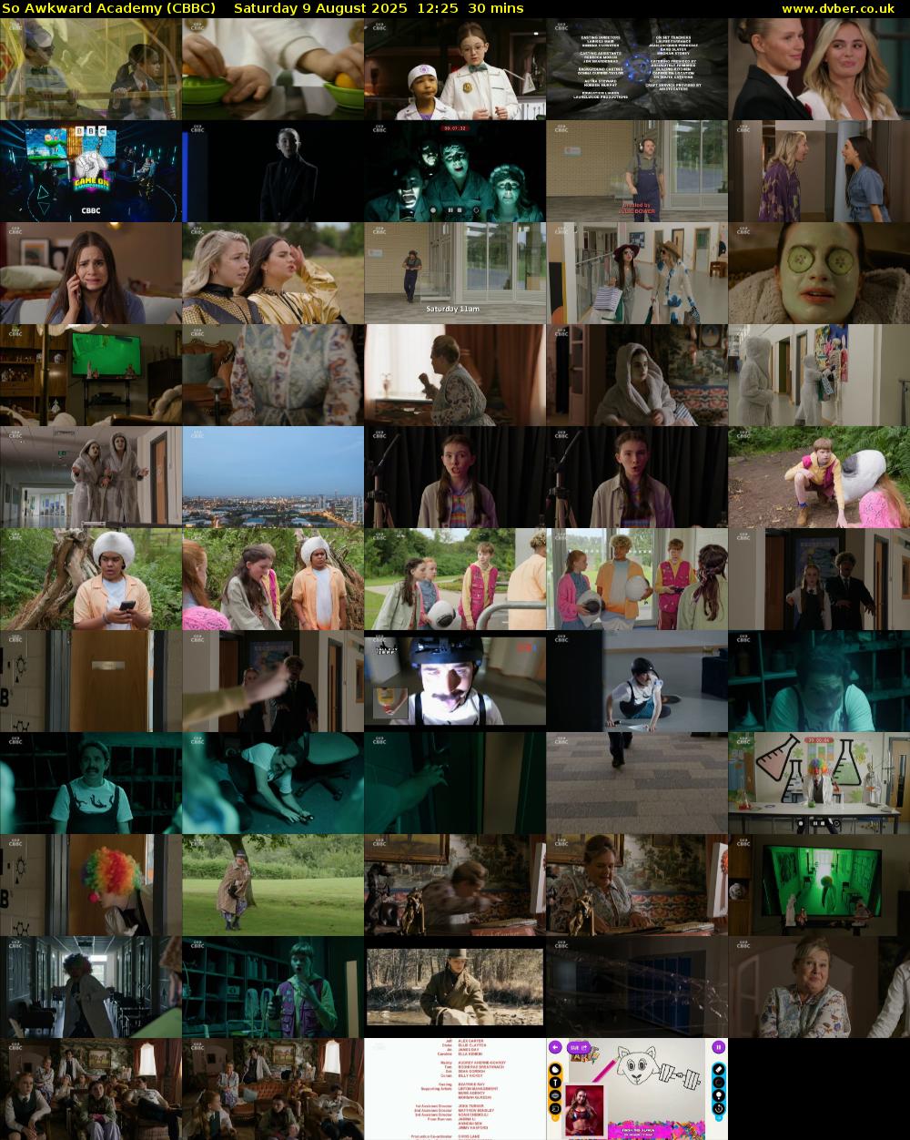 So Awkward Academy (CBBC) Saturday 9 August 2025 12:25 - 12:55