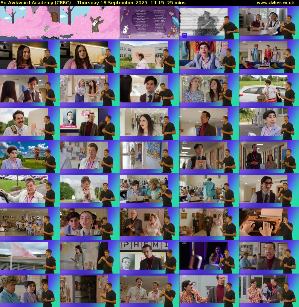 So Awkward Academy (CBBC) Thursday 18 September 2025 14:15 - 14:40