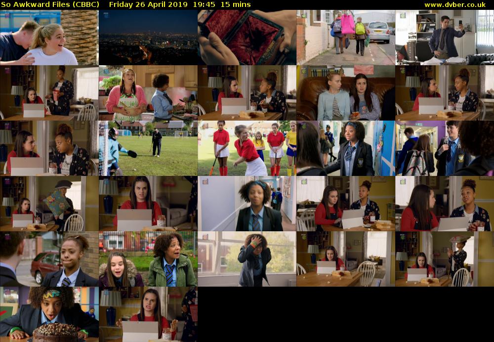 So Awkward Files (CBBC) Friday 26 April 2019 19:45 - 20:00