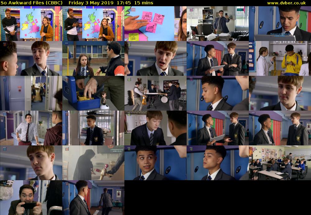 So Awkward Files (CBBC) Friday 3 May 2019 17:45 - 18:00