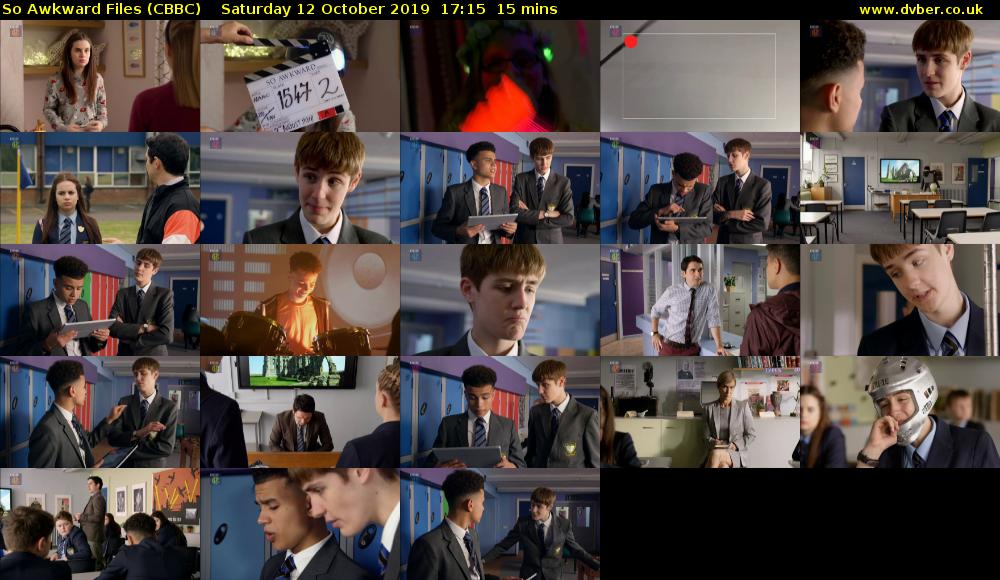 So Awkward Files (CBBC) Saturday 12 October 2019 17:15 - 17:30