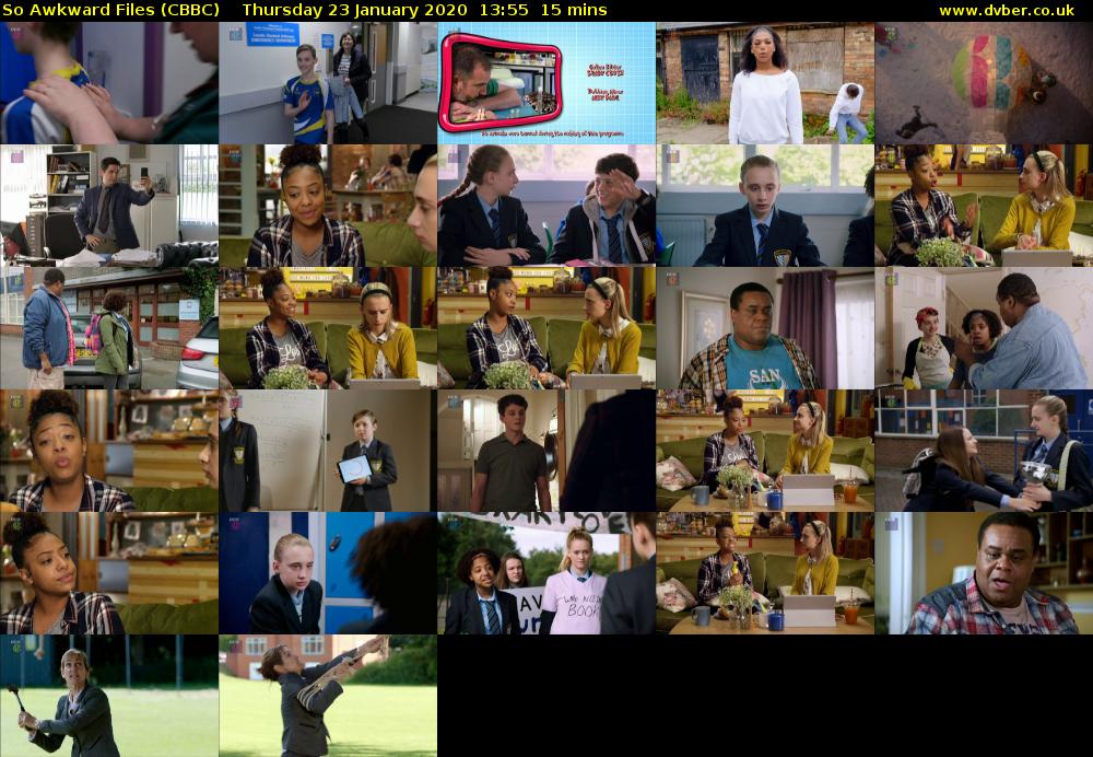 So Awkward Files (CBBC) Thursday 23 January 2020 13:55 - 14:10