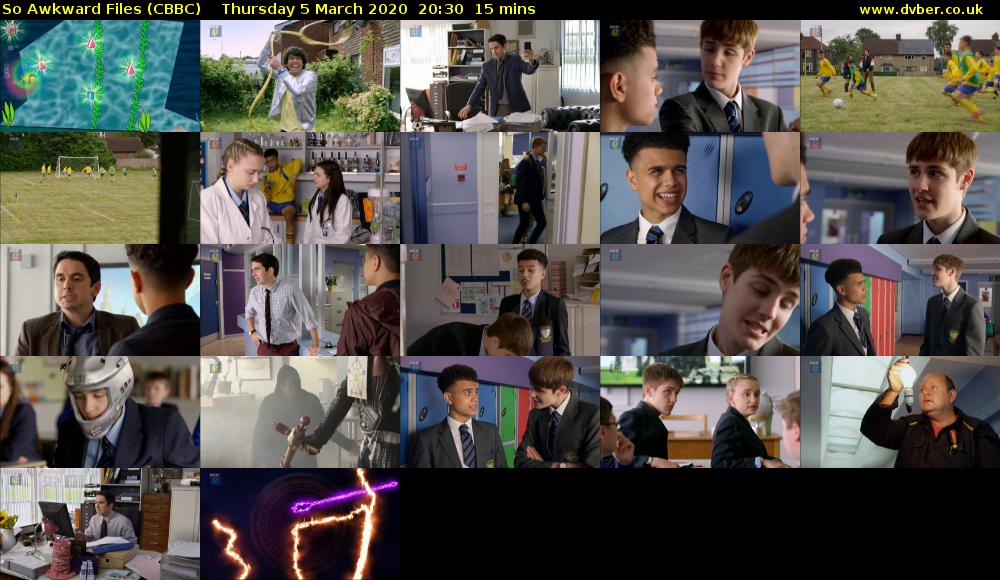 So Awkward Files (CBBC) Thursday 5 March 2020 20:30 - 20:45
