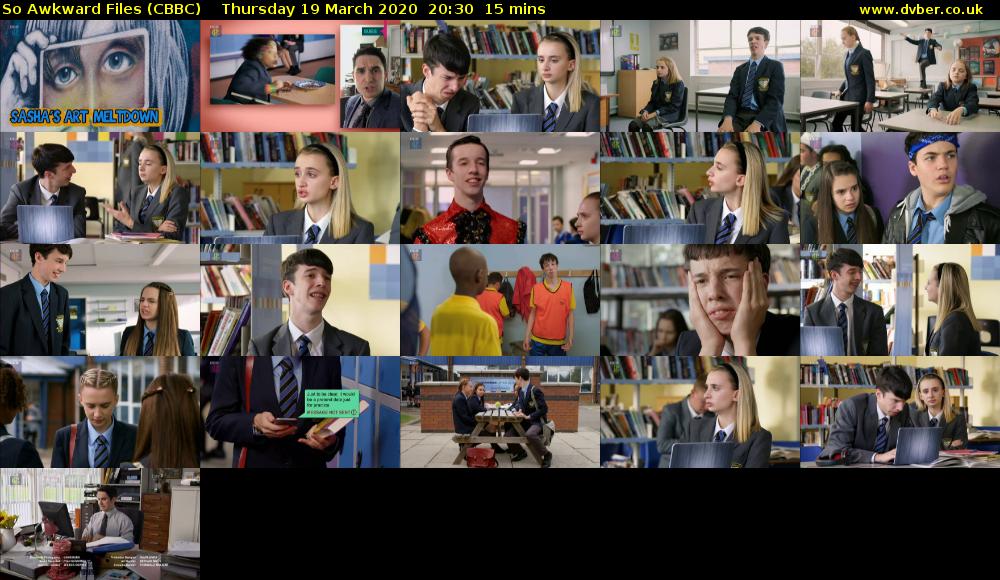 So Awkward Files (CBBC) Thursday 19 March 2020 20:30 - 20:45