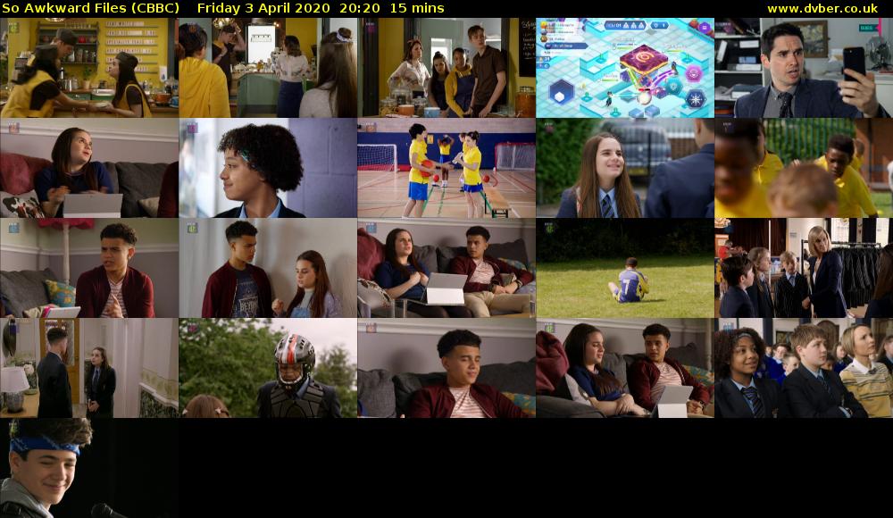So Awkward Files (CBBC) Friday 3 April 2020 20:20 - 20:35