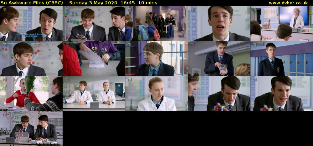 So Awkward Files (CBBC) Sunday 3 May 2020 16:45 - 16:55