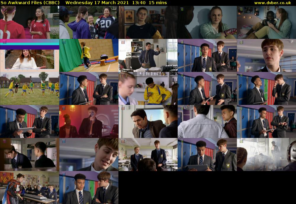 So Awkward Files (CBBC) Wednesday 17 March 2021 13:40 - 13:55