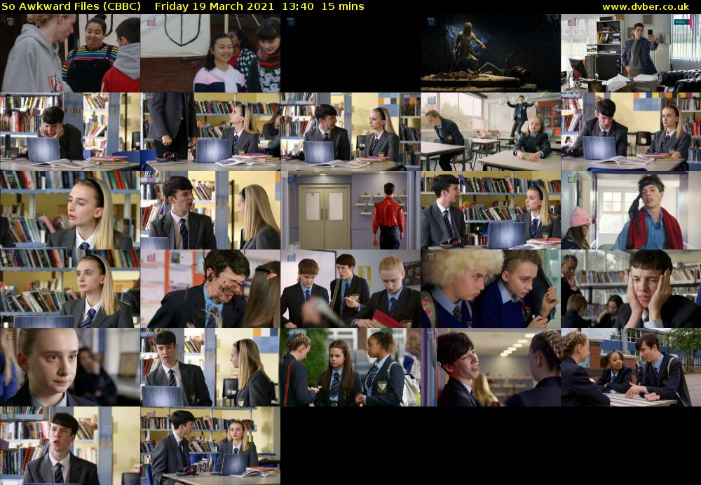 So Awkward Files (CBBC) Friday 19 March 2021 13:40 - 13:55