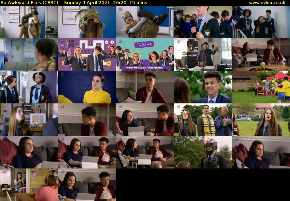 So Awkward Files (CBBC) Sunday 4 April 2021 20:20 - 20:35