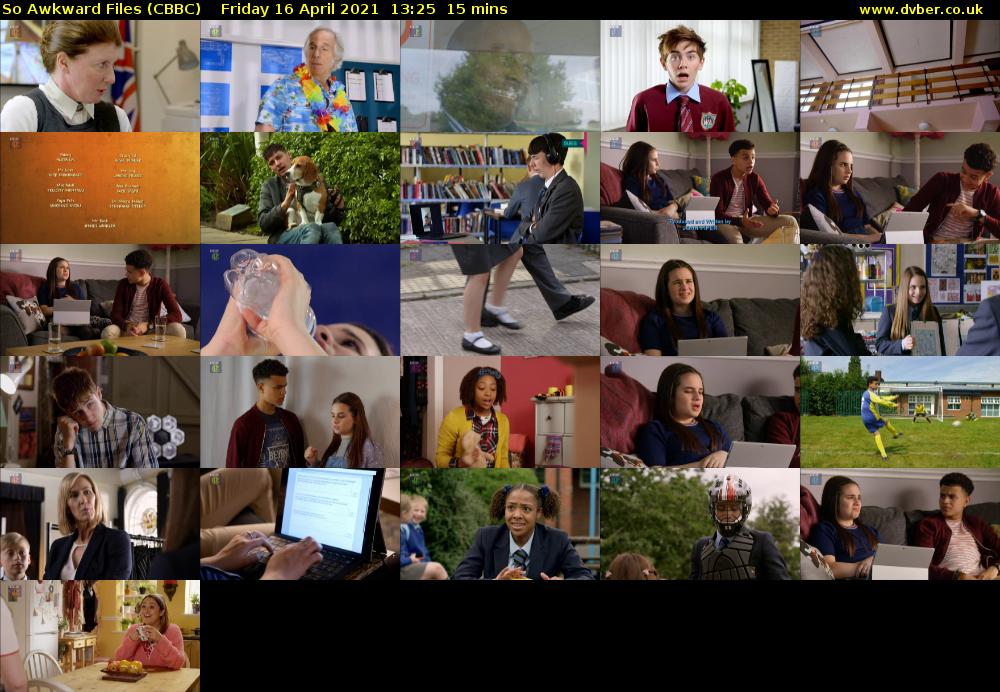 So Awkward Files (CBBC) Friday 16 April 2021 13:25 - 13:40