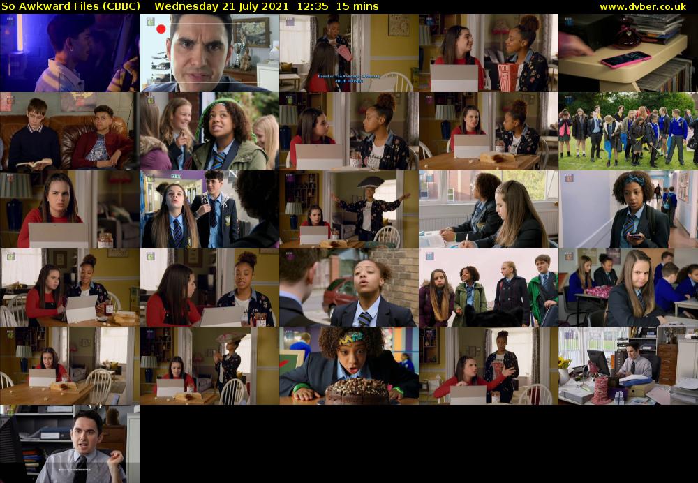 So Awkward Files (CBBC) Wednesday 21 July 2021 12:35 - 12:50