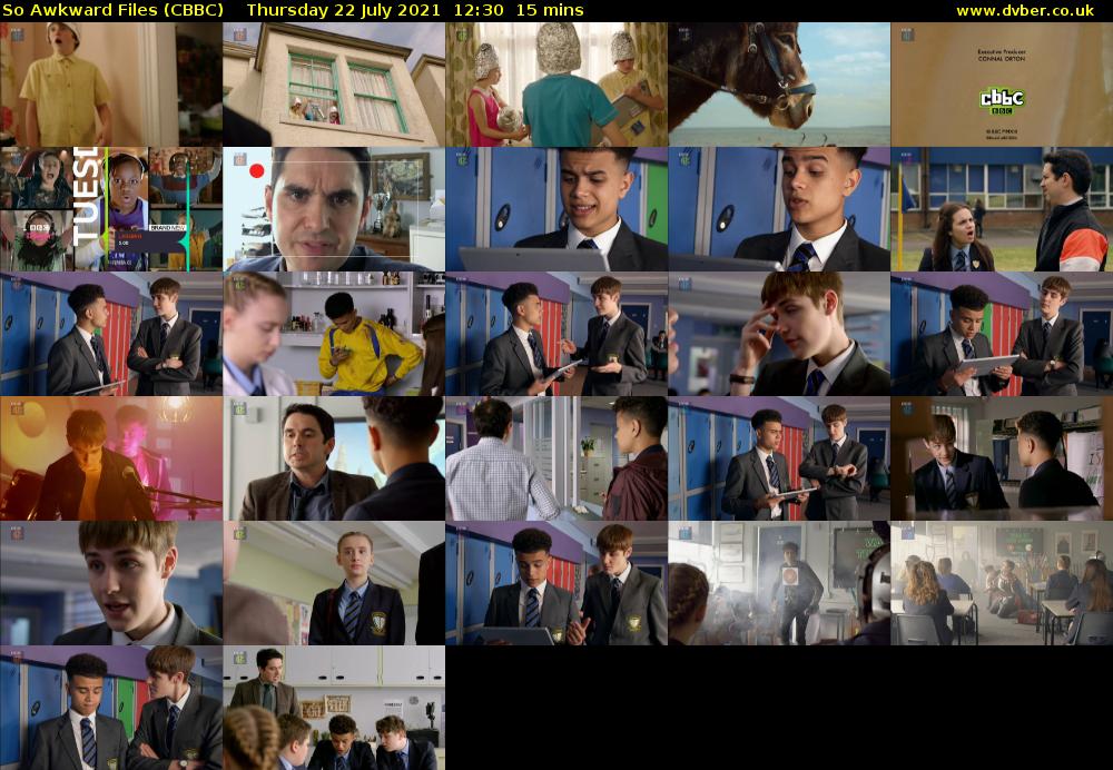 So Awkward Files (CBBC) Thursday 22 July 2021 12:30 - 12:45