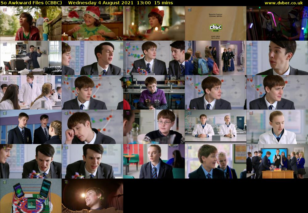 So Awkward Files (CBBC) Wednesday 4 August 2021 13:00 - 13:15