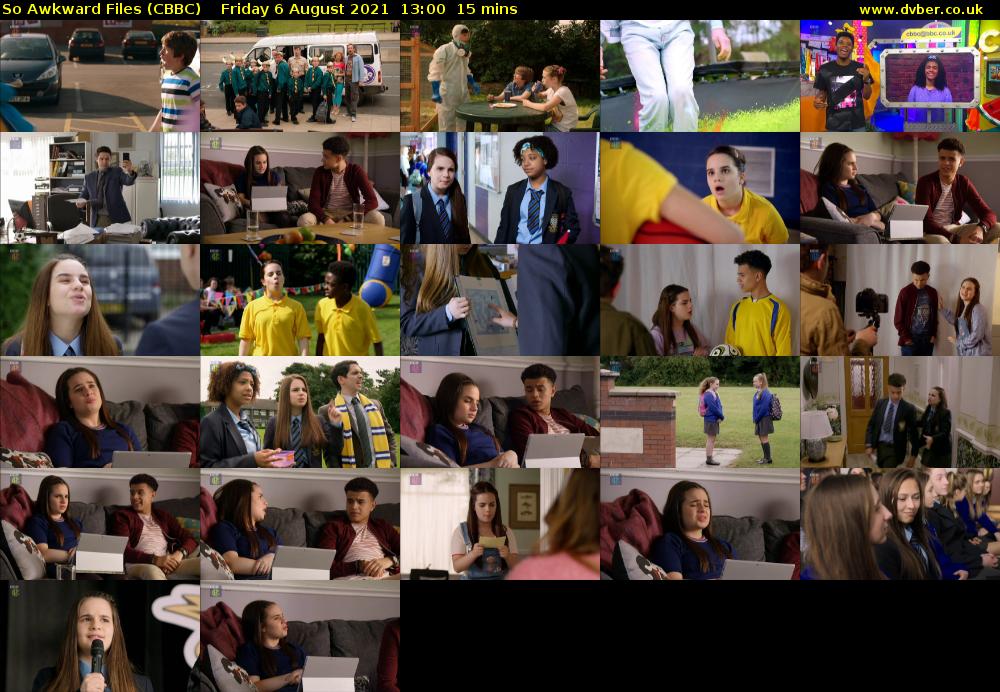 So Awkward Files (CBBC) Friday 6 August 2021 13:00 - 13:15