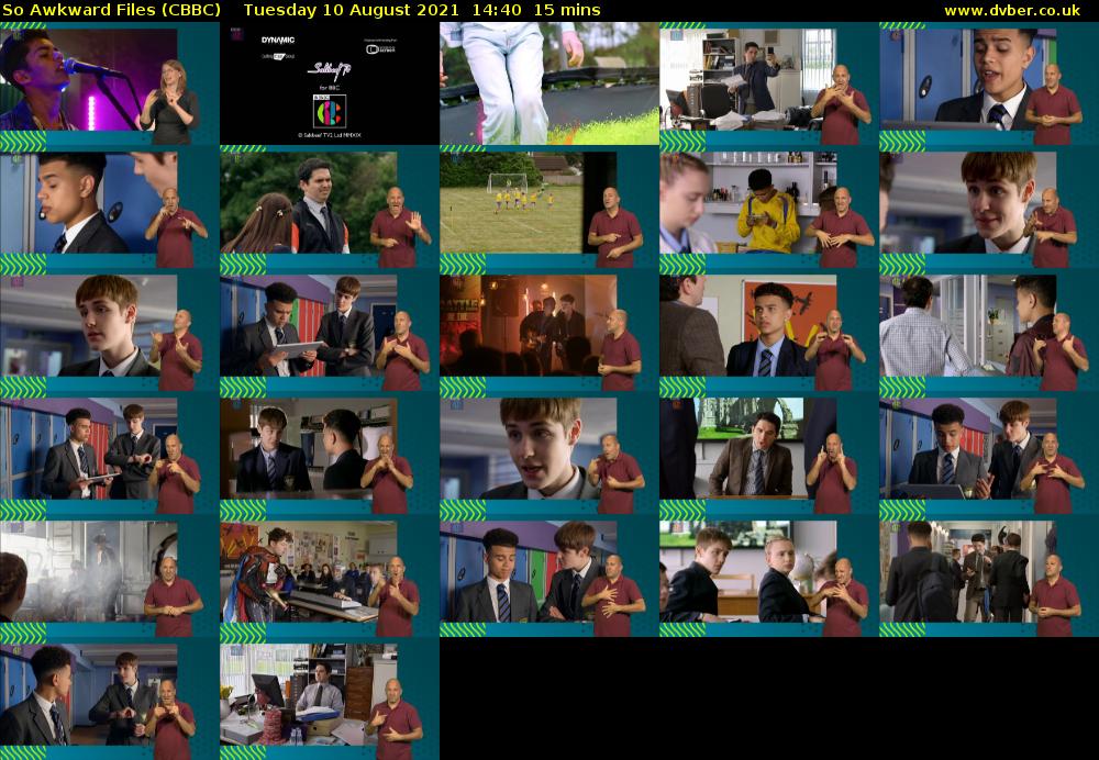 So Awkward Files (CBBC) Tuesday 10 August 2021 14:40 - 14:55