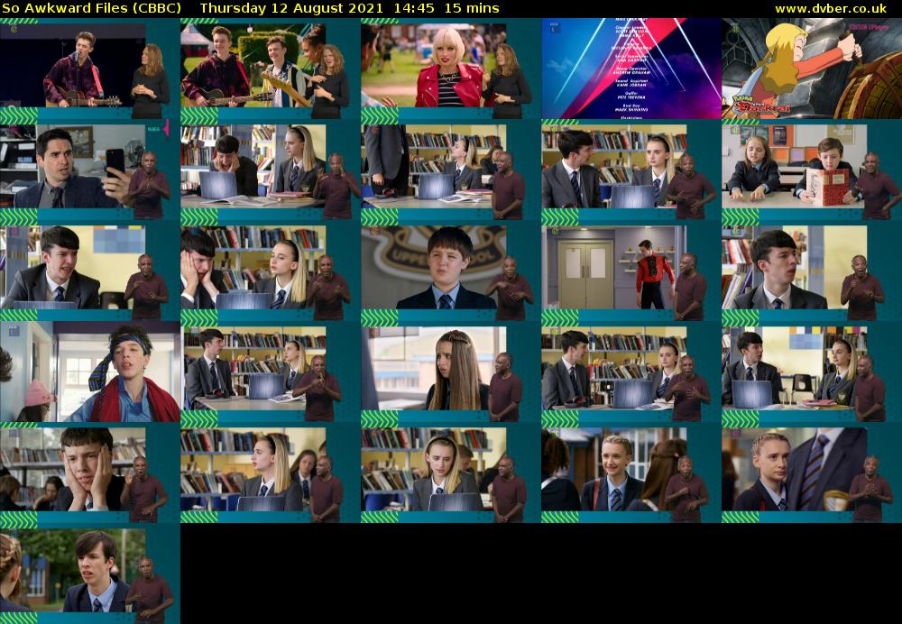So Awkward Files (CBBC) Thursday 12 August 2021 14:45 - 15:00