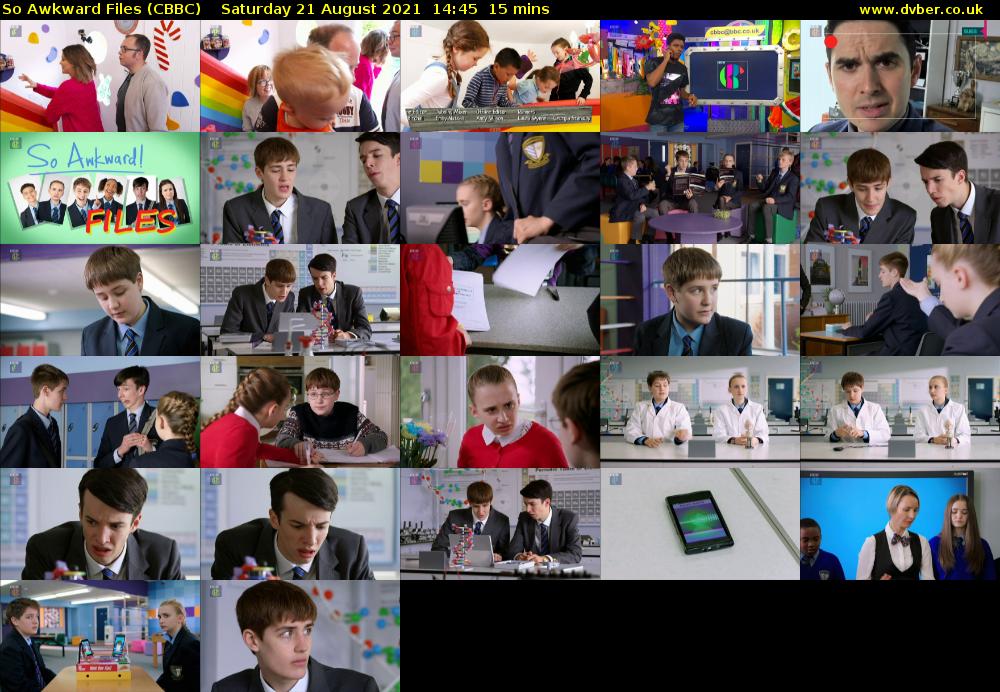 So Awkward Files (CBBC) Saturday 21 August 2021 14:45 - 15:00