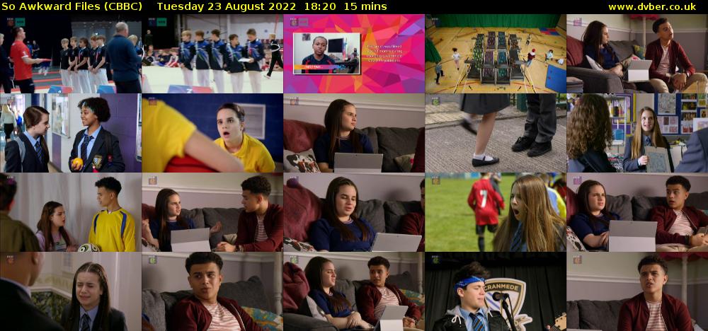 So Awkward Files (CBBC) Tuesday 23 August 2022 18:20 - 18:35