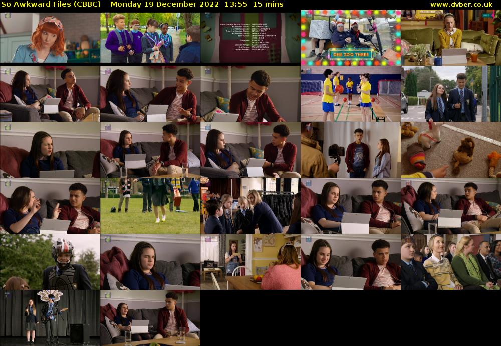 So Awkward Files (CBBC) Monday 19 December 2022 13:55 - 14:10