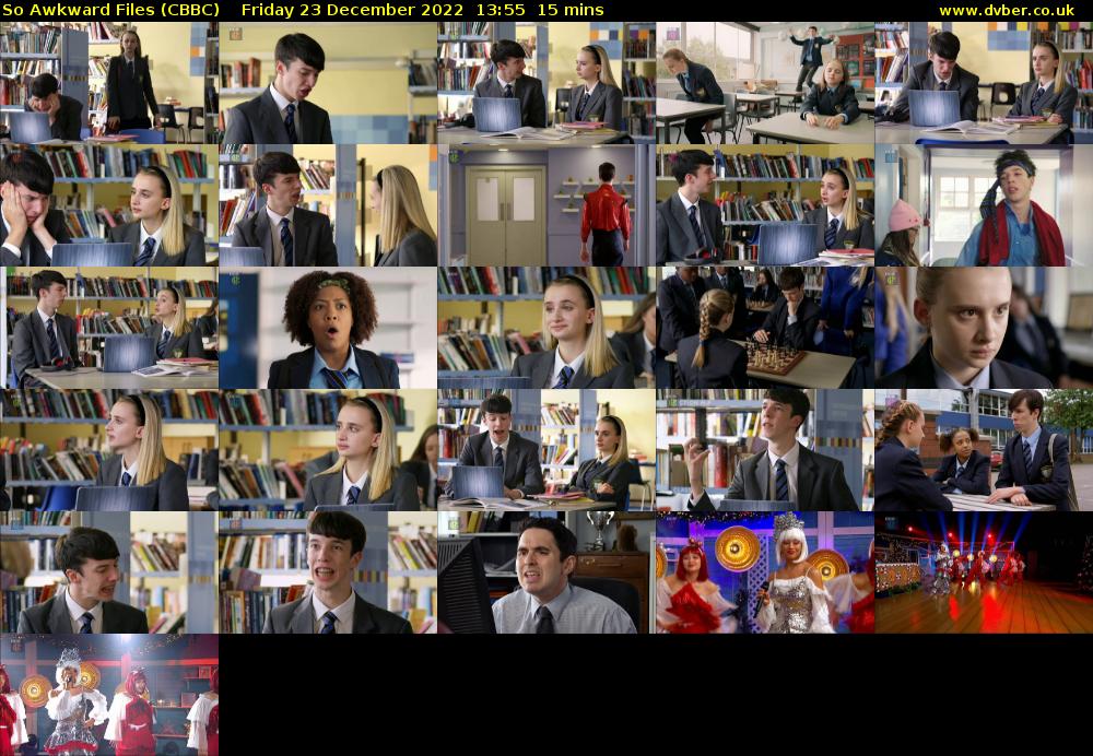 So Awkward Files (CBBC) Friday 23 December 2022 13:55 - 14:10