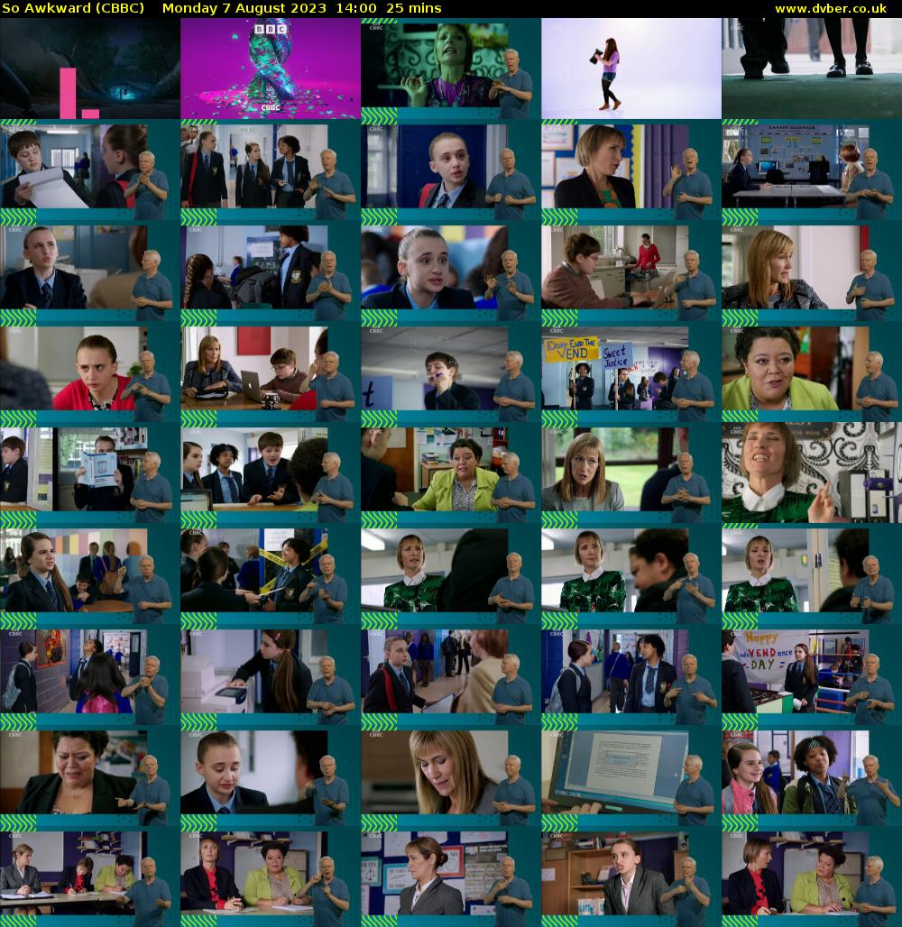 So Awkward (CBBC) Monday 7 August 2023 14:00 - 14:25