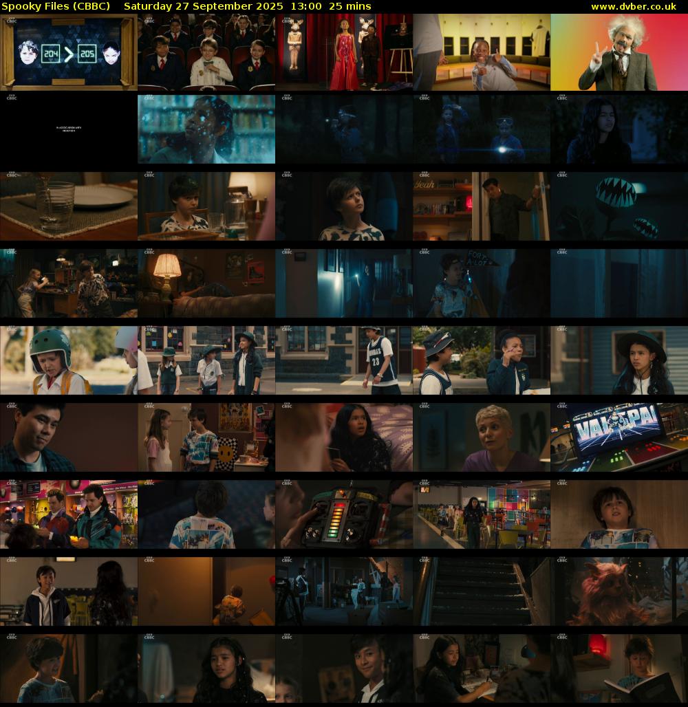 Spooky Files (CBBC) Saturday 27 September 2025 13:00 - 13:25