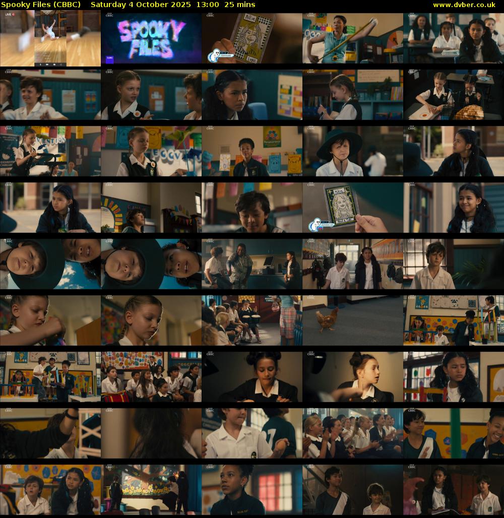 Spooky Files (CBBC) Saturday 4 October 2025 13:00 - 13:25