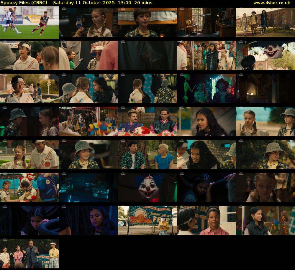 Spooky Files (CBBC) Saturday 11 October 2025 13:00 - 13:20